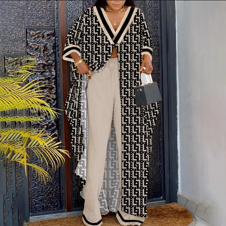 Новинка 2023, женская одежда Sharee, свободная одежда для отдыха, женская одежда с принтом