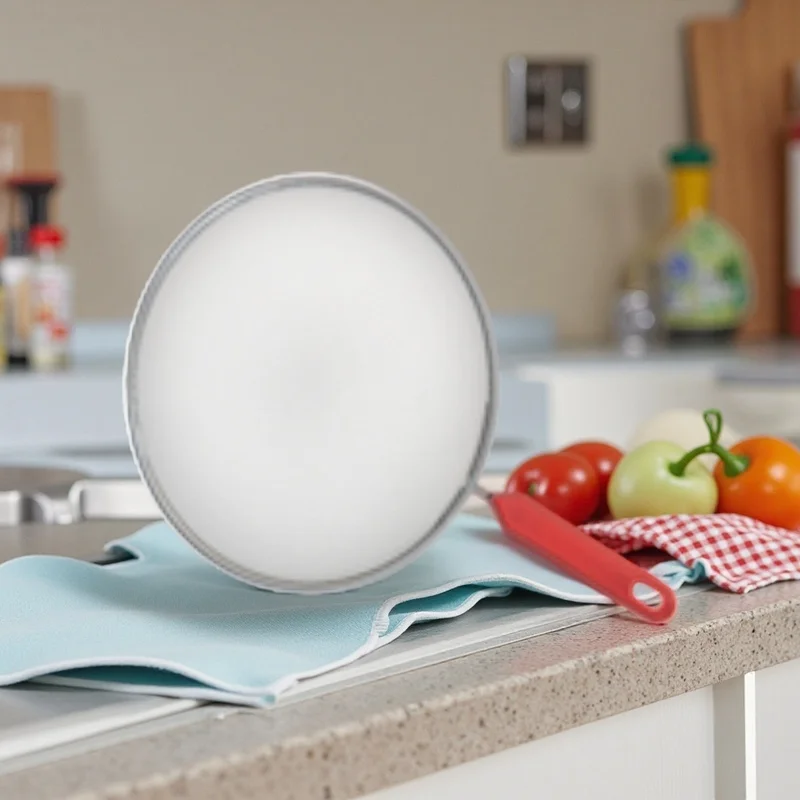 Stainless Steel Splash Guard with Handle - Grease Splatter Screen Fry Cover Oil Prevention Lid for Cooking