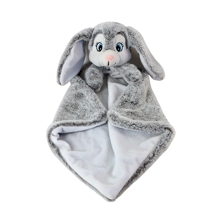 Cartoon baby comfort ODM to sample custom design sleep doll animal skin friendly sleep bear soothing towel plush  toy