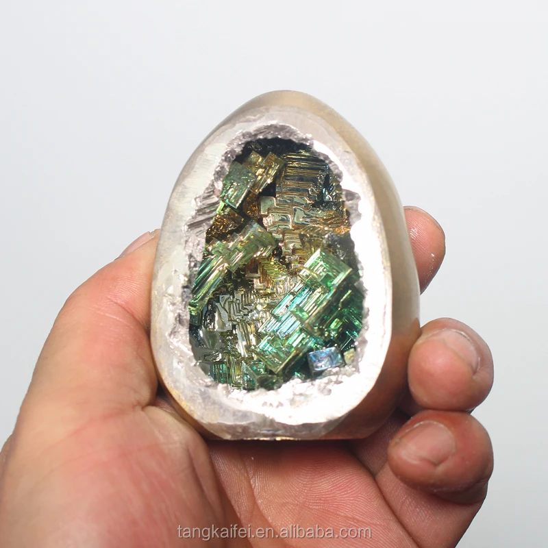 Wholesale High Quality Bismuth Ore Decorated Bismuth Ore Crystal Geode Egg