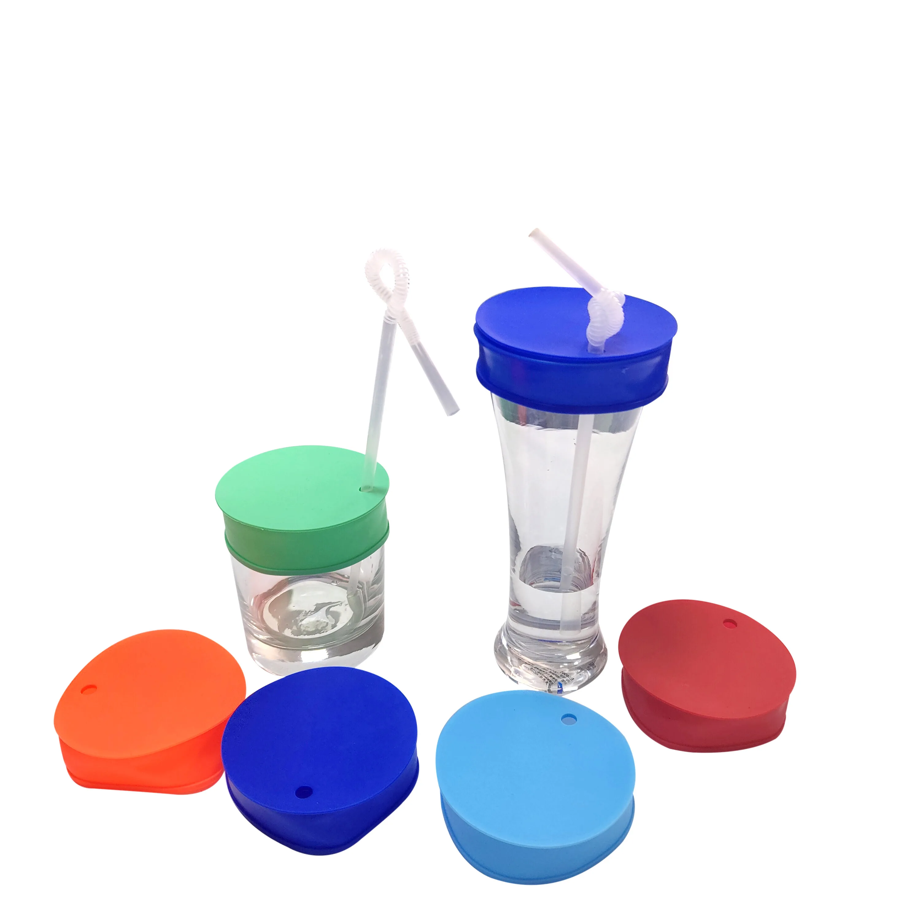 8 cm cup lid custom silicone cup lid suitable for 8-11 cm cup diameter bar and dance hall party special