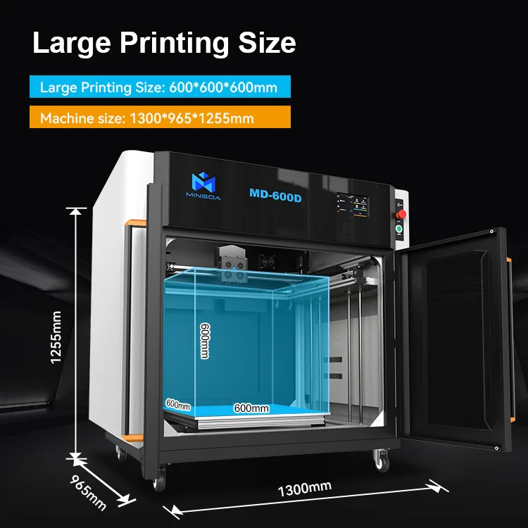 MD-600D fast 600*600*600mm special offer multicolor big size 3d printers