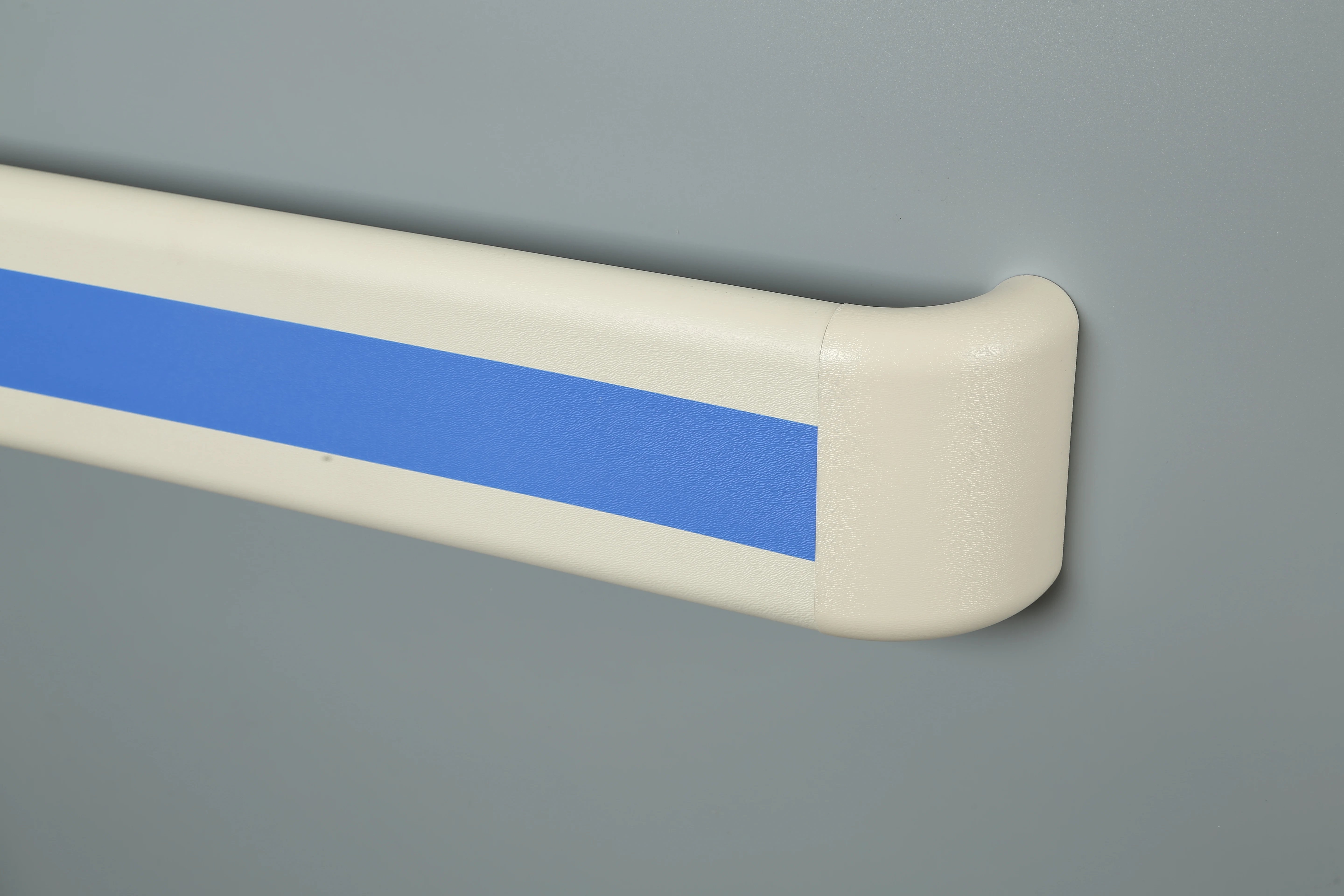 Wall Mounted PVC Plastic balustrades handrails anti- Collision hospital hallway Handrails with bracket
