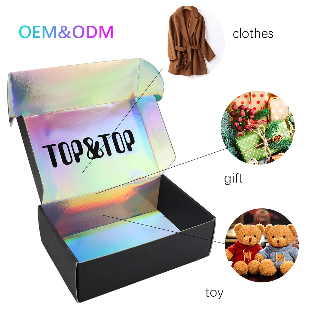 Wholesale Customized Logo Personalized Design Holographic Black Pink Airplane Box Cardboard Printing Gift Packaging Shipping Box
