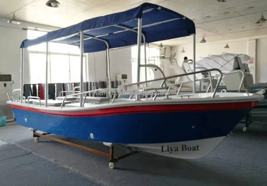 Liya 5.8m fiberglass fishing boats off ocean cargo vessels for sale