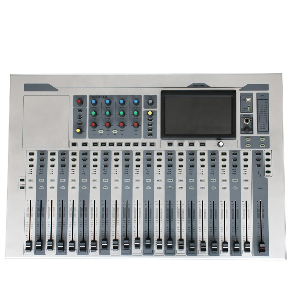 
High performance professional 32 channel digital audio mixer console 