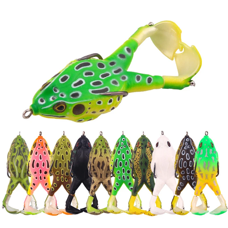 USA Vintage Air Bravvo Hollow Body Killer Pike Soft Rubber Superiorfishing Surface Thai Winner Fake Frog Lure Bait Latex 1pcs