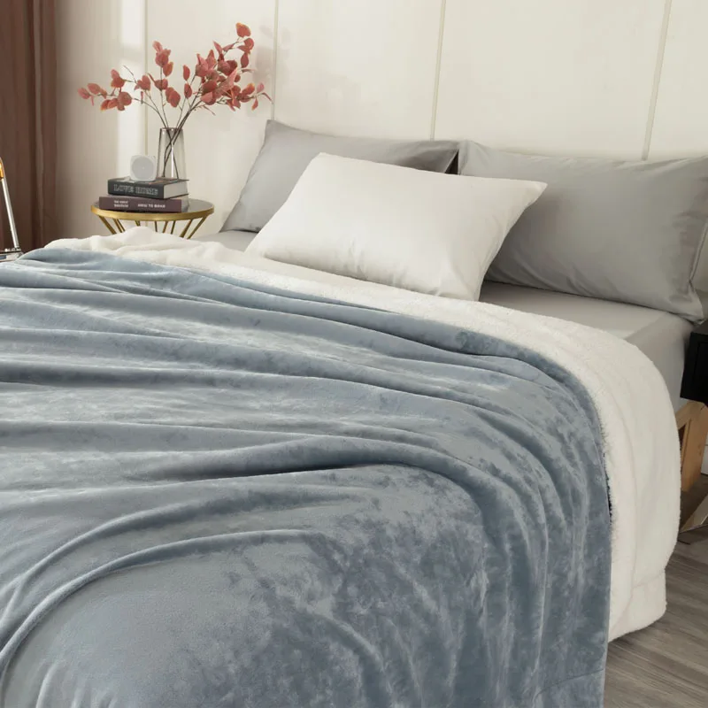 Winter Fleece Soft Blanket for Couch Grey, Super Soft Flannel Fuzzy Blanket Throw, Plush Cozy Blanket for All Seasons