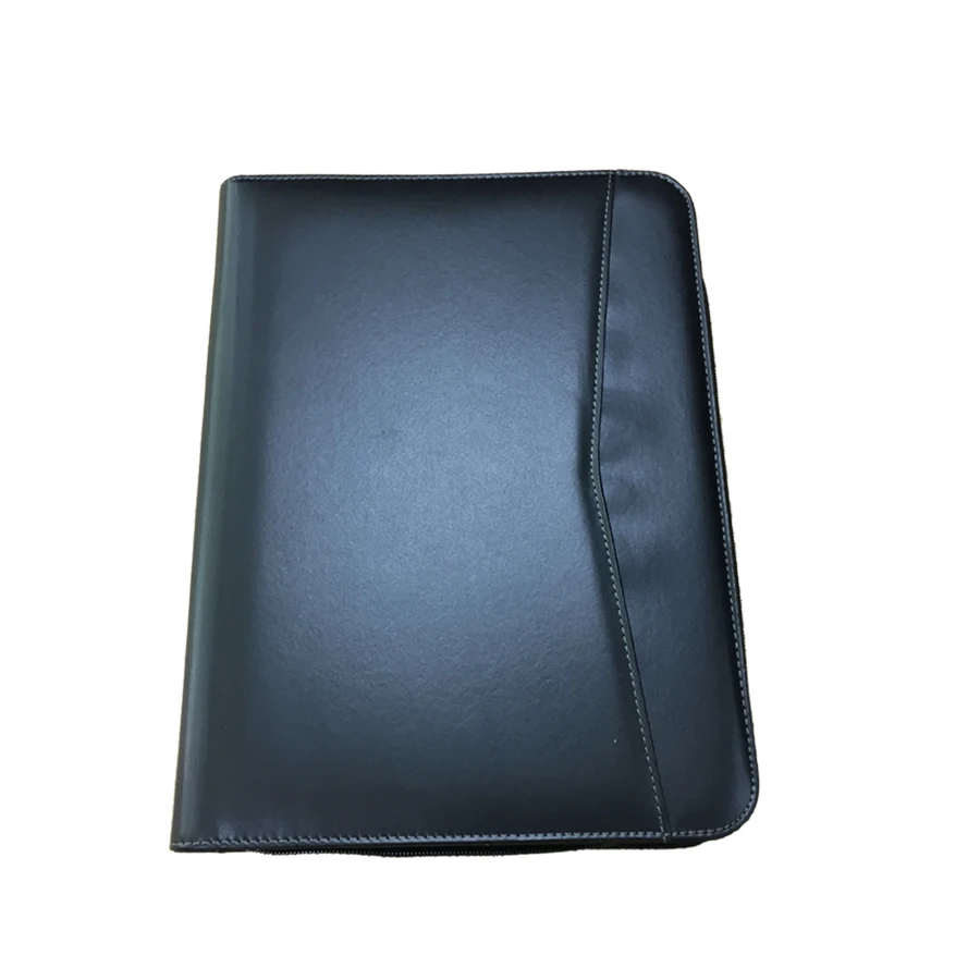 Executive PU Leather Zipper Portfolio meetings conference folder