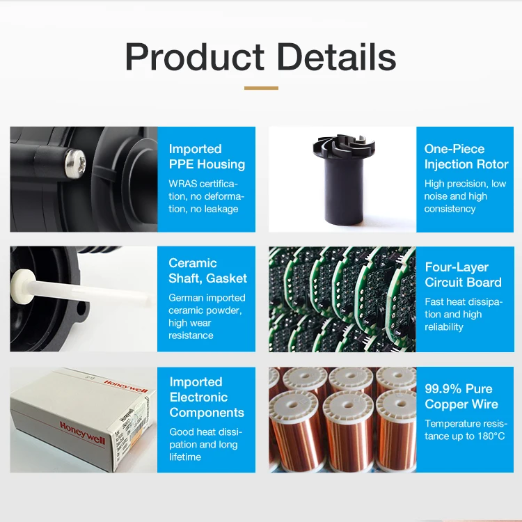 TOPSFLO espresso pump micro no residual long life span dc brushless motor