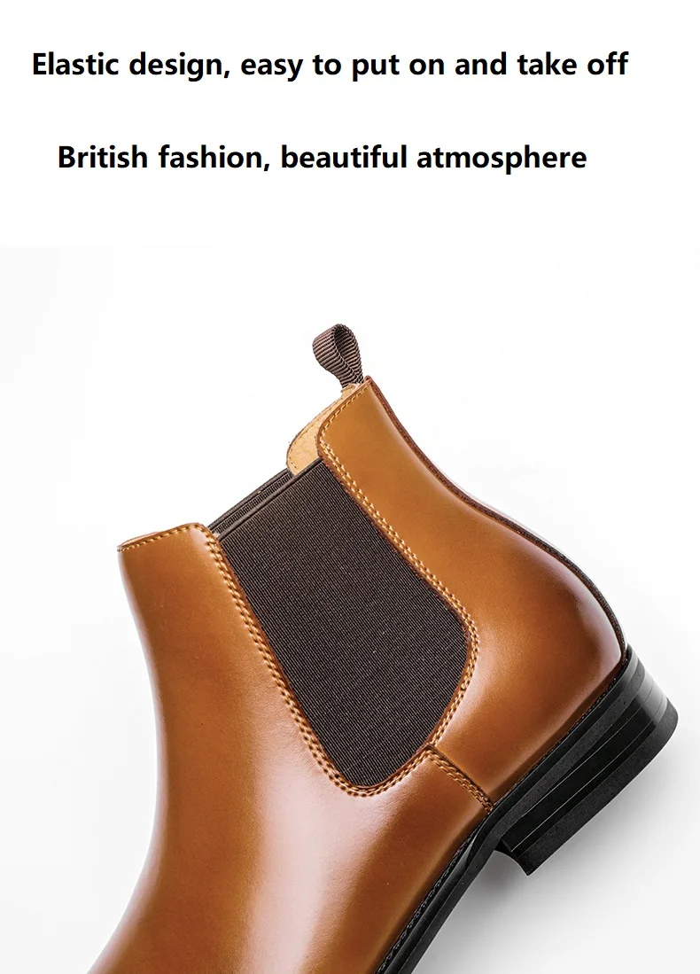 Pure Hand-Made Retro Classic Business Chelsea Boots Genuine Leather Mexican Boots for Male