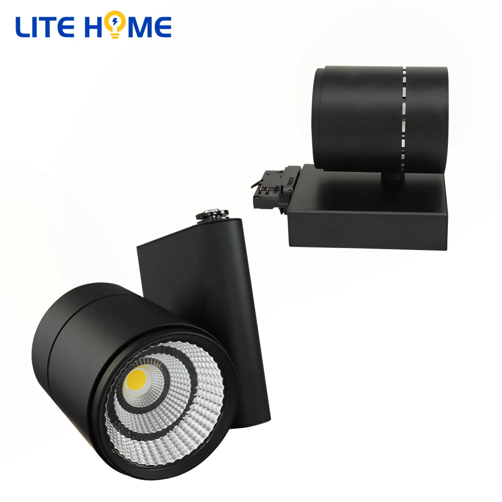 LED Track Light 40W High CRI 90 Diameter 110mm Spotlight LED COB Track Light 4 Wire for Museum Clothing stores