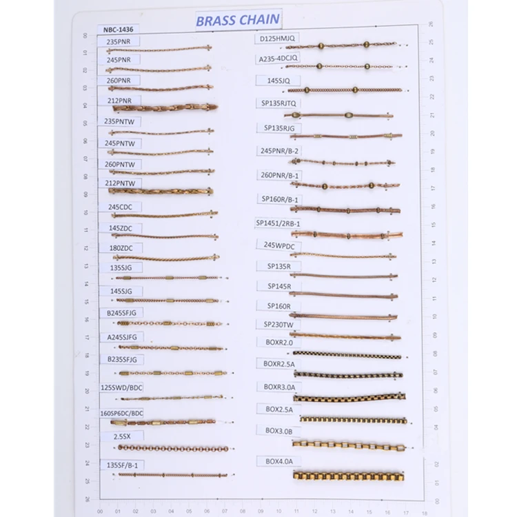 Wholesale brass chain in raw for Jewelry & Handbag Peanut chain, Fashion chain, Box chain