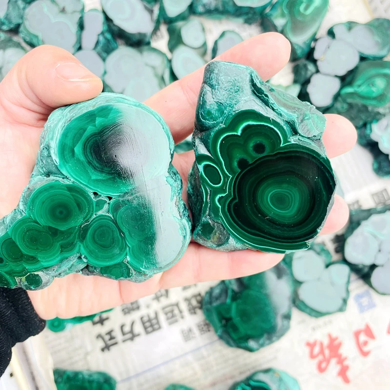 Natural Malachite Slab Crystal Rough Polished Slice Healing stone For Sale
