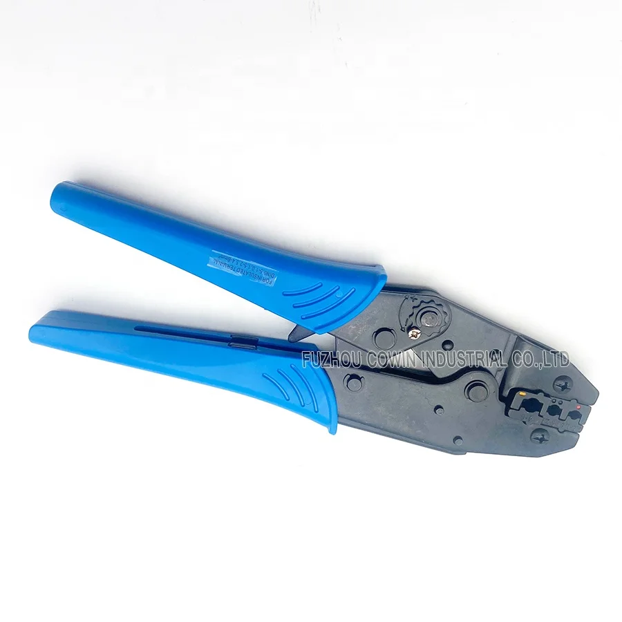 Adjustable terminal crimping tool European style ratchet crimping plier to Crimp 0.5-6mm2 (AWG22-10)for Insulated Terminal