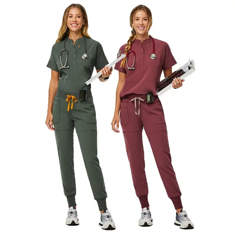 Bestex Custom Polyester Rayon Spandex Women Doctor Nursing Scrubs Medical Scrubs Uniforms Sets