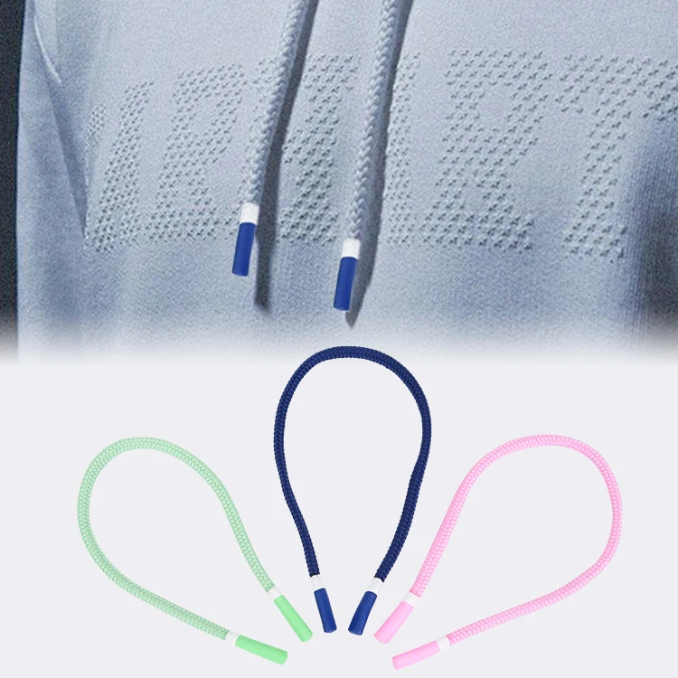 Lightweight and customized hoodie pull strings,custom fabric hoodie string,coloured hoody strings