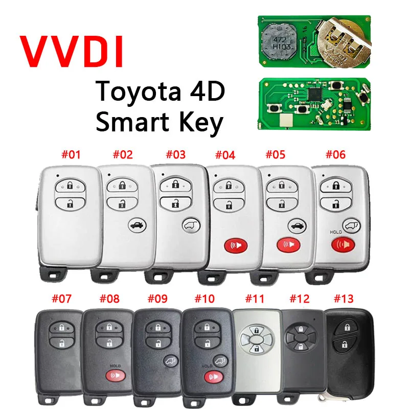 New Upgraded Universal Smart Remote  VVDI T-oyota 4D PCB Programming Car Keys 312/314/434Mhz A433 F433 5290 3370 0140 CN007294