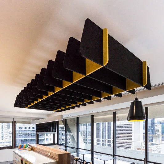 PET Acoustic Ceiling Modular Ceiling System for School Office Decoration sound proofing acoustic panel and ceiling