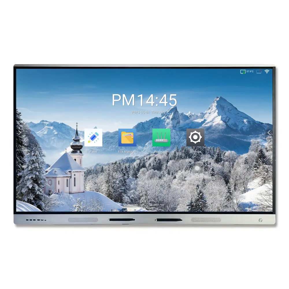 43 Inch Smart Flat Panel Whiteboard Smart Board Multi Touch Screen Lcd Display Monitor Infrared Interactive Whiteboard LED Black