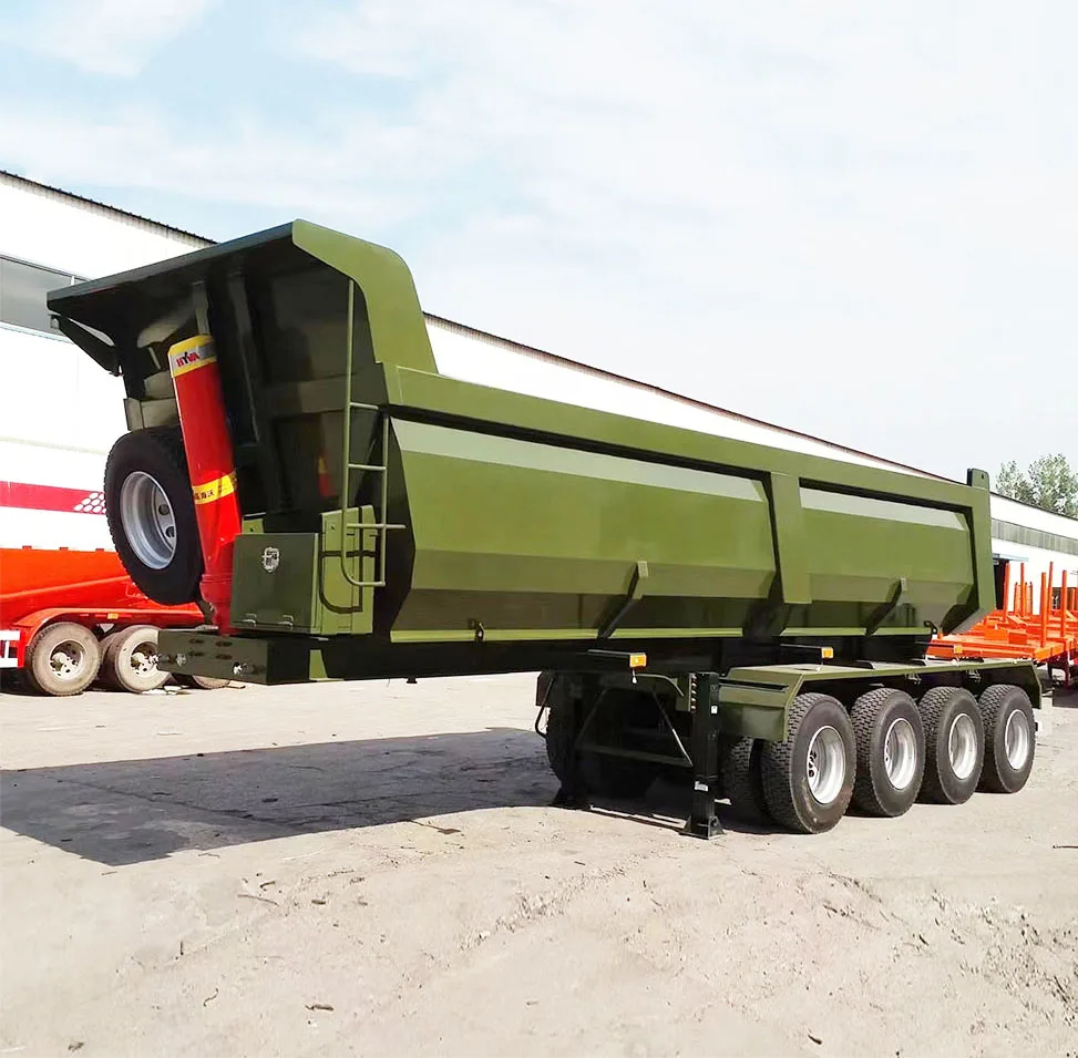 Good Quality Heavy Duty 40t 60t 2 3 Axles 40 Cbm Rear Dump Semi Trailer