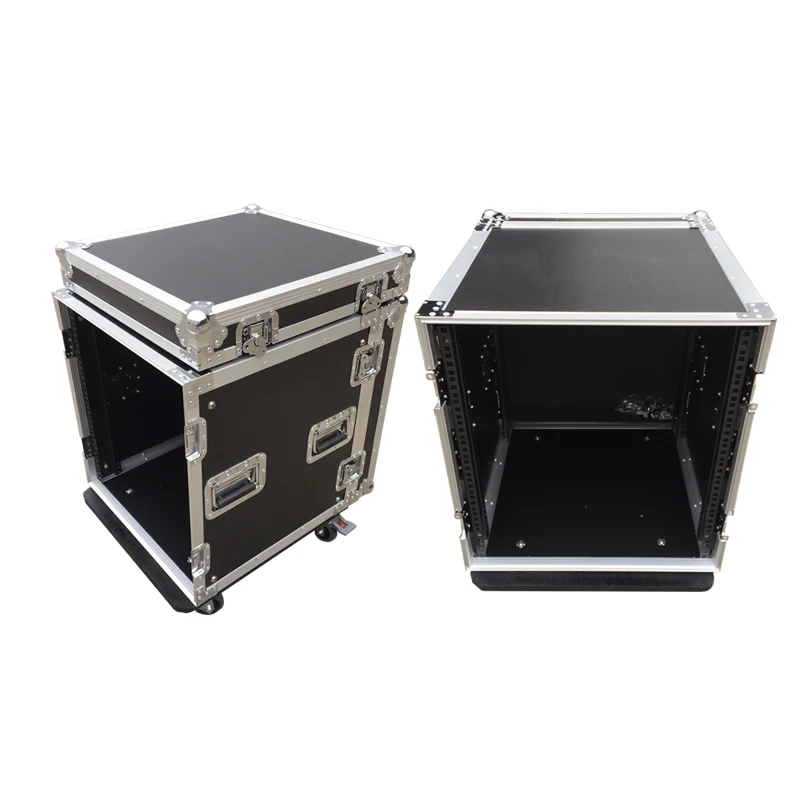Large Capacity Road Waterproof 16U Amp Flight Rack case With Wheel