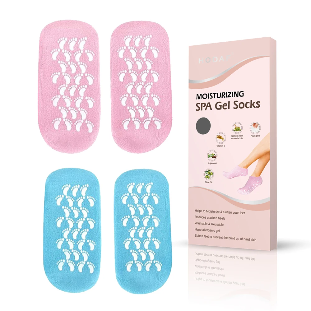 6 Pairs Moisturizing  Gel Socks Extra Soft Gel Socks Gel Spa Socks for Dry Cracked Feet Skins