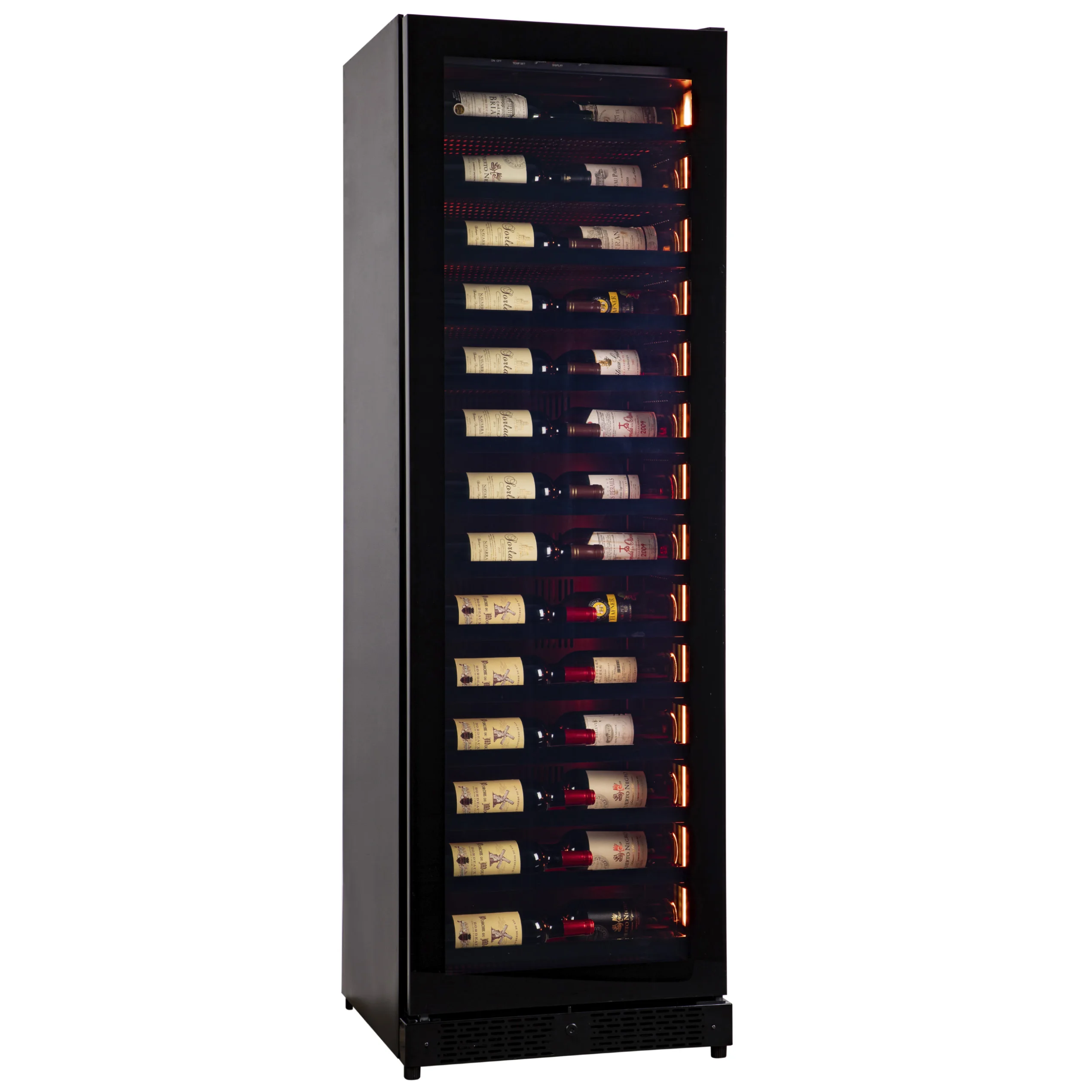 96 бутылок, новинка, Лидер продаж, компрессор со стеклянной дверью, встроенный холодильник для вина, холодильник