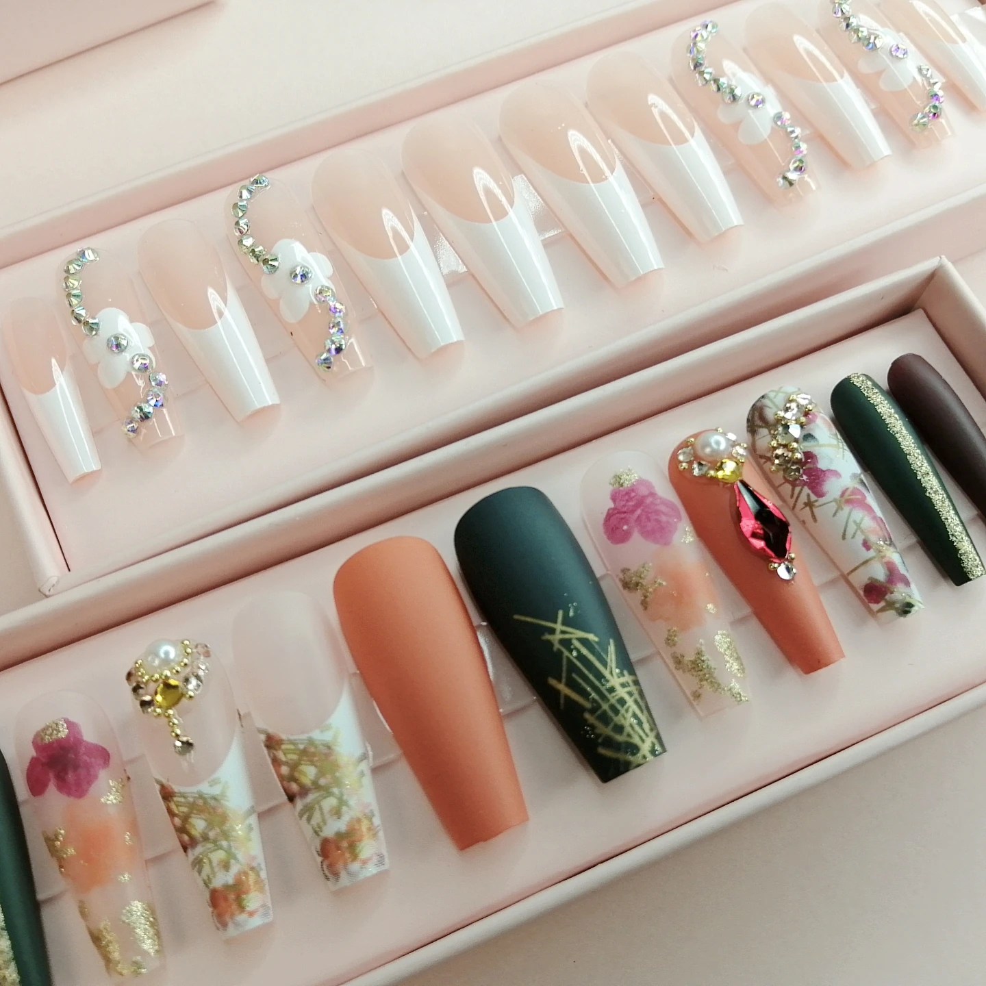 Private Label Wholesale Fashion Luxury Fingernails Custom Good Quality Coffin False Nail Press On Nails