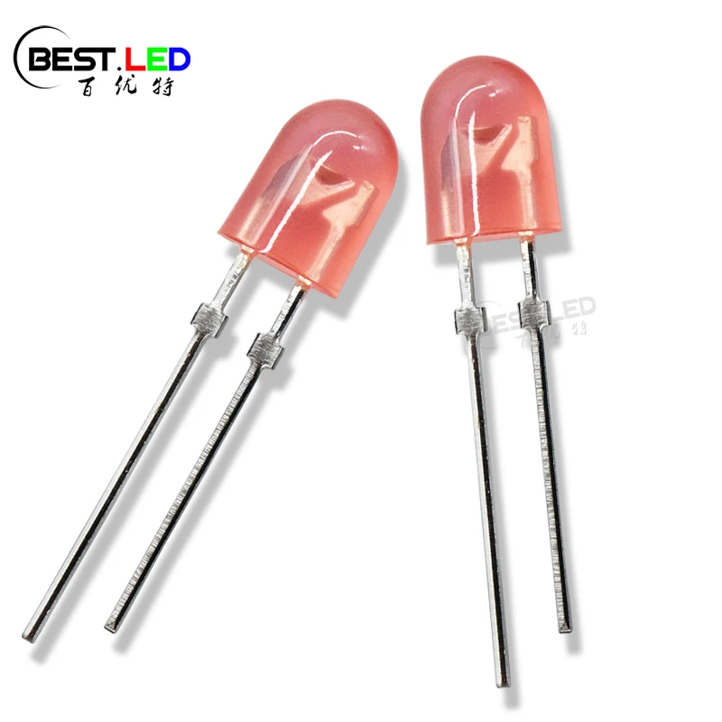 High Efficiency DIP LED with Stopper Super Bright Oval LED Red Diffused 546 5mm Oval LED Diode