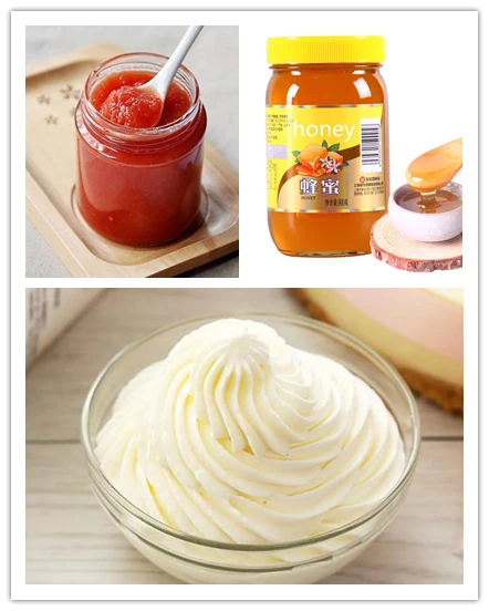 KAPACK 90l big hopper horizontal thick paste fill high viscosity hot dip pot chili sauce filling machine with mixer