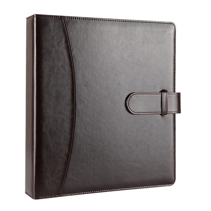 Hot Sales Accept Custom Printed A4 Size Logo Pu Leather Cover D Ring Binder In File Folder