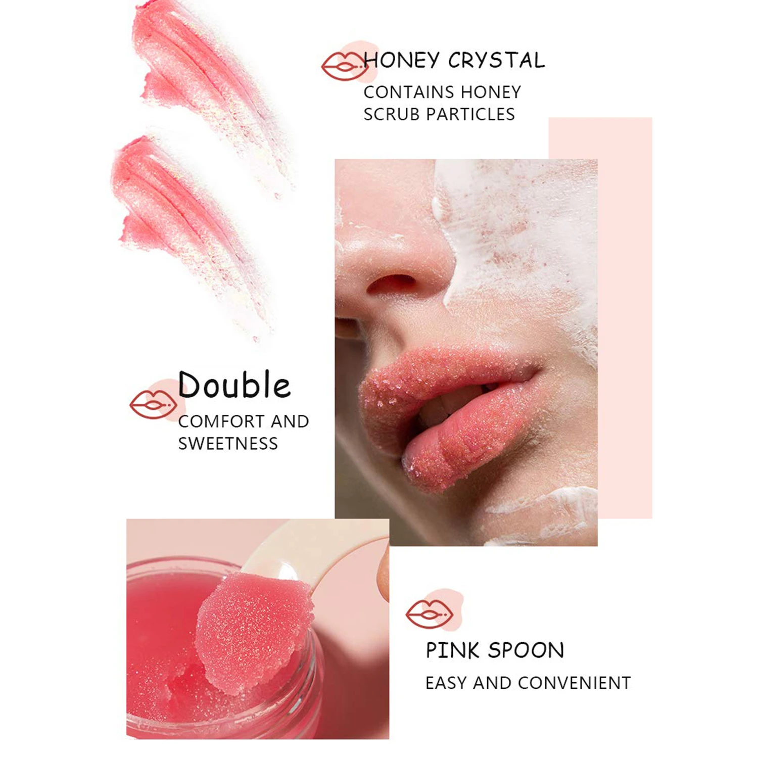 Hot Selling Moisturizer Brightening Dark Lips Gentle Exfoliation Peach Lip Scrub for Smokers Lips Treatment
