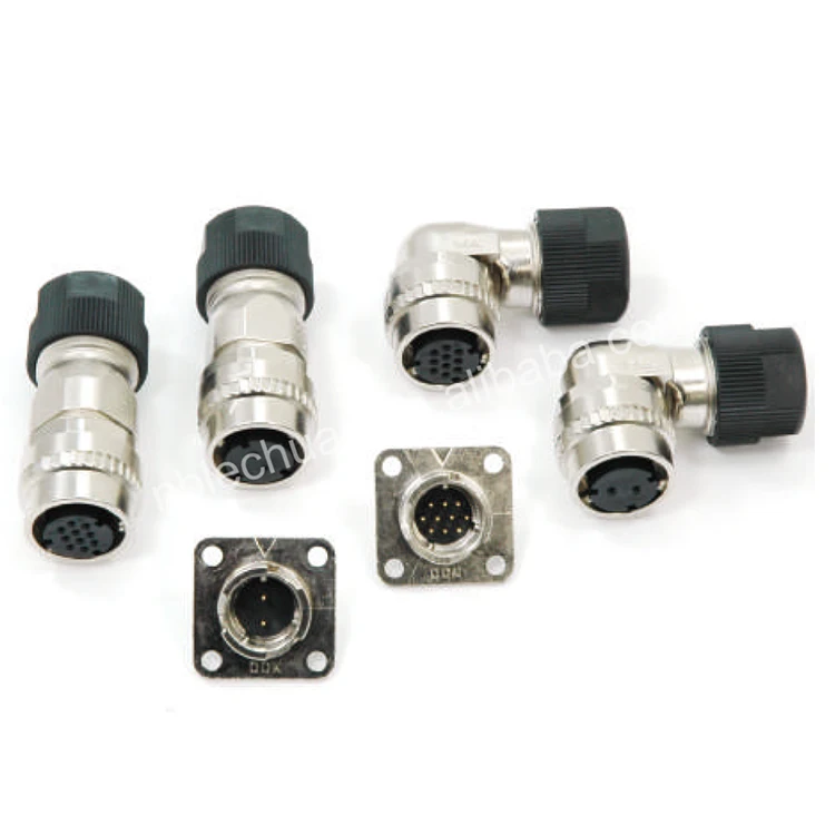 One-Touch Locking Style  Small Sized Circular Connectors Encoder Connector 2Pin Metal Right angle Plug DDK CM10-AP10S-M