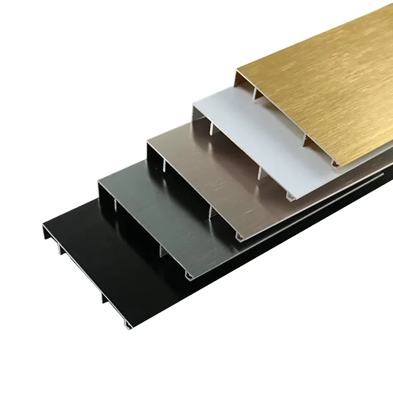 Beautiful colors led aluminium profile skirting baseboard Wall Skirting Board flooring trims aluminum skirting baseboards