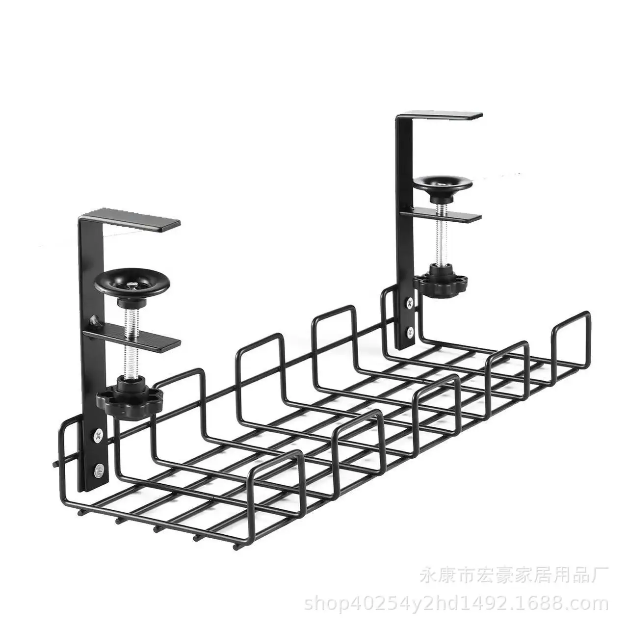 Home and office Under Desk Wire Management Rack, Hanging Metal No Drilling Desk Cable Wire Management Tray