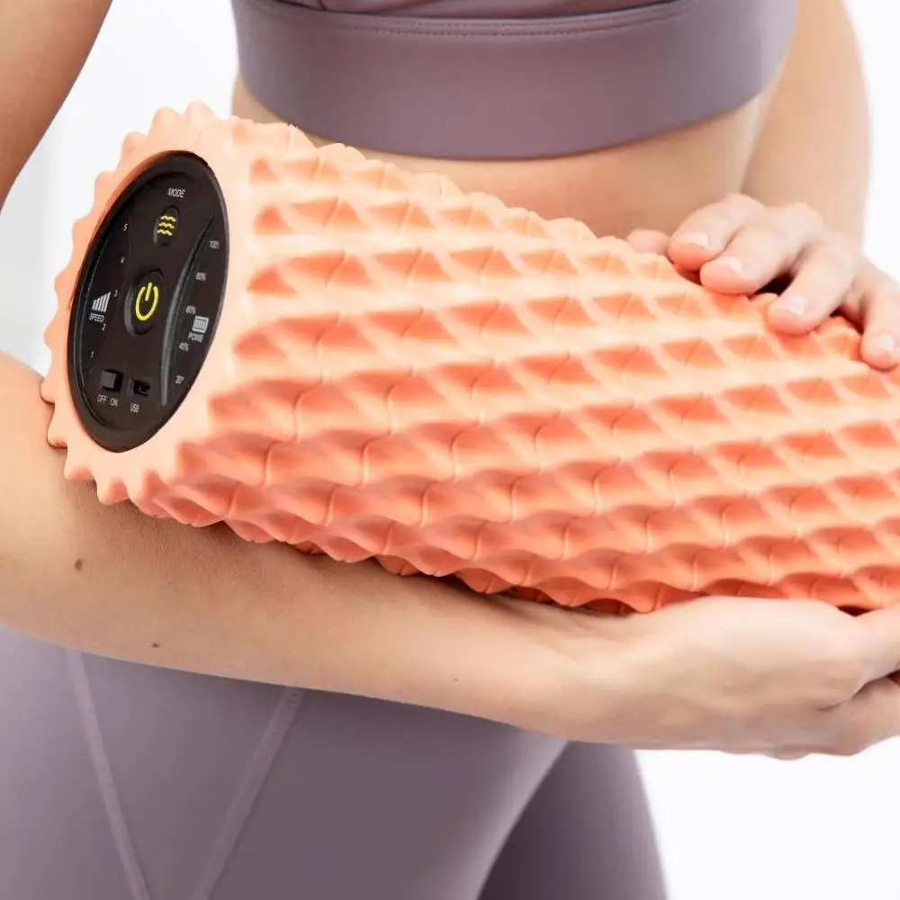 
2021 Hot sell 5 Speep High-quality Electric Muscle Relax Roller Vibration Massage Foam Pilates Roller 