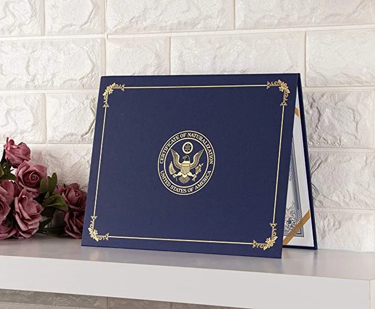 Custom Logo Document Holder Paper  Diploma Covers Cardboard University Graduation Certificate Holder