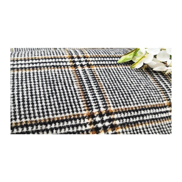 
 Высококачественное шерстяное пальто, клетчатая ткань, двусторонняя Клетчатая Шерстяная ткань  