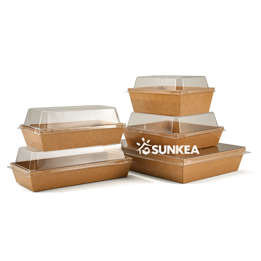 different sizes and style rectangle kraft Paper sushi food box