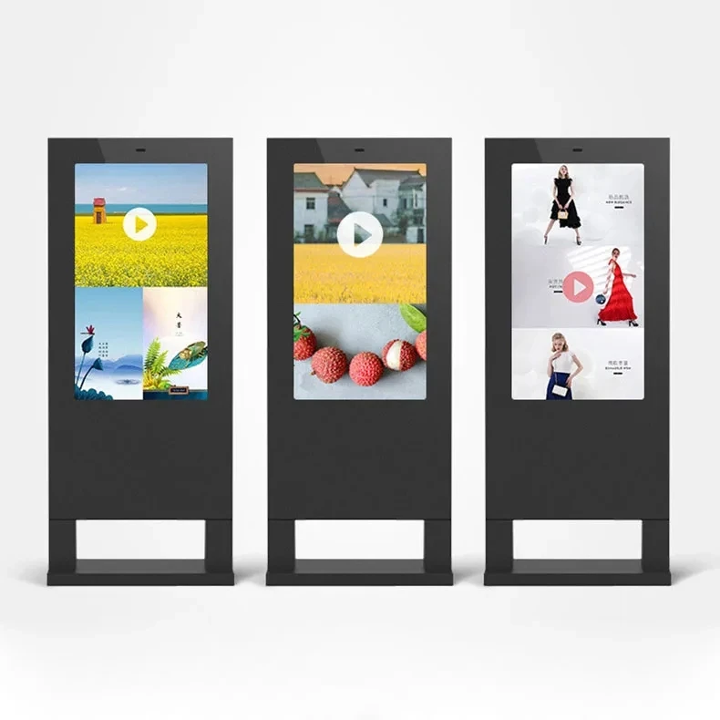 49 дюймов Открытый водонепроницаемый черный серебристый рекламный плеер Digital Signage дисплей