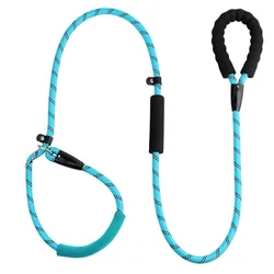 Medium and Large Dogs Reflective Rope Dog Leash Anti-Choking Training Slip Lead Bi-Functional Slip Lead for Dogs