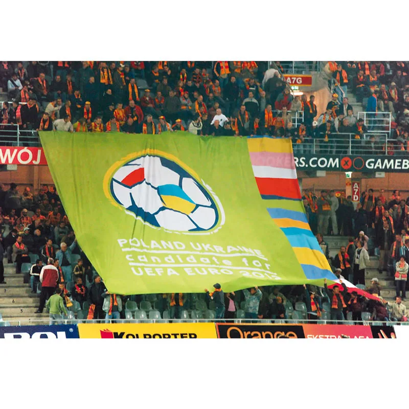 Custom Giant Banner Tifo Large Crowd Surfer Banner Promotional Polyester Banner Flags for Football Sports Event Stadium