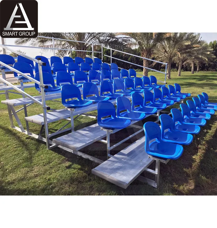 6 Rows Aluminum Grandstand Indoor Outdoor Bleacher Stadium Plastic Chair For Sale
