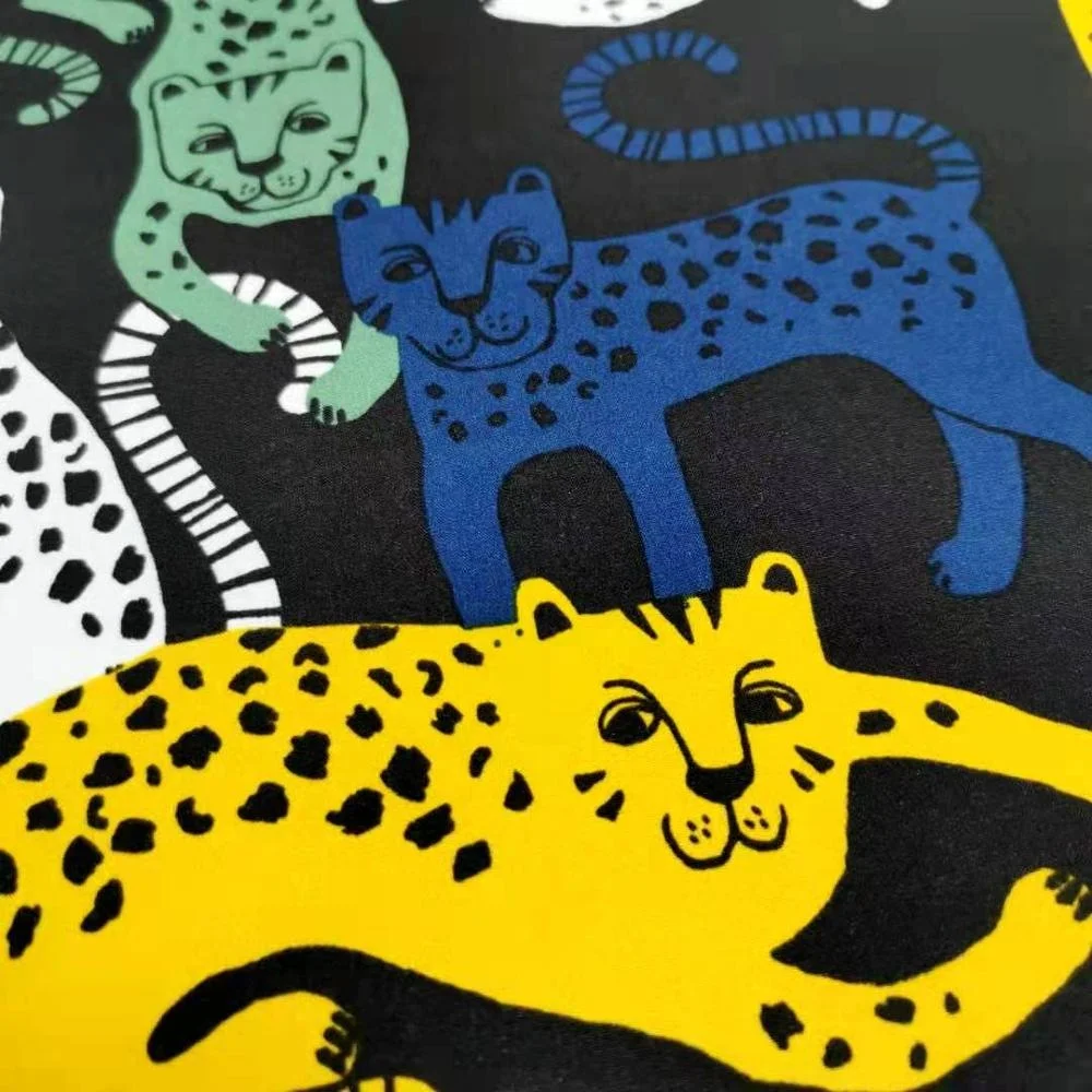 С животным принтом флисовая ткань 100D стрейч из Полар-флиса 3 слоя скрепленные для Джерси с капюшоном