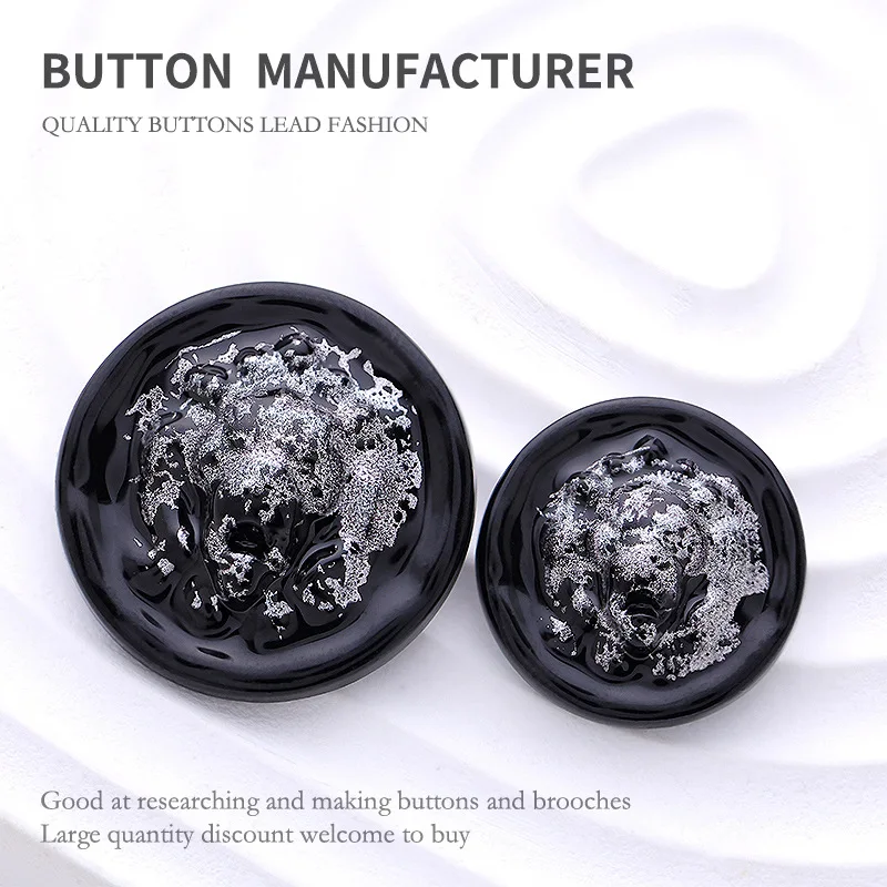 round Cap Gold Zinc Alloy Metal Mushroom Domed Sewing Loop Shank Buttons Rhinestone Decorative Lace for Clothing & Bags