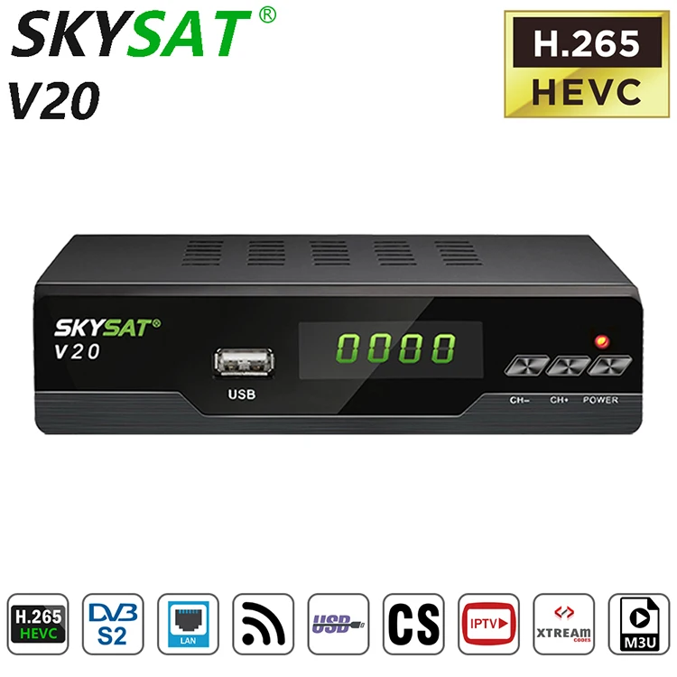  H.265 HEVC DVB-S2 декодер поддержка WiFi CS CCCam Newcamd m3u Xtream IPTV Autoroll Powervu Biss SKYSAT