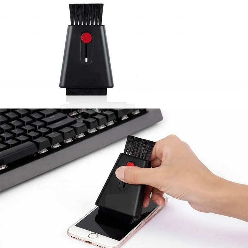 Многофункциональный мини Чистящая Щетка компьютерный монитор клавиатура щетка для чистки с сенсорным экраном Выдвижной двойной головкой ноутбука экрана мобильного телефона