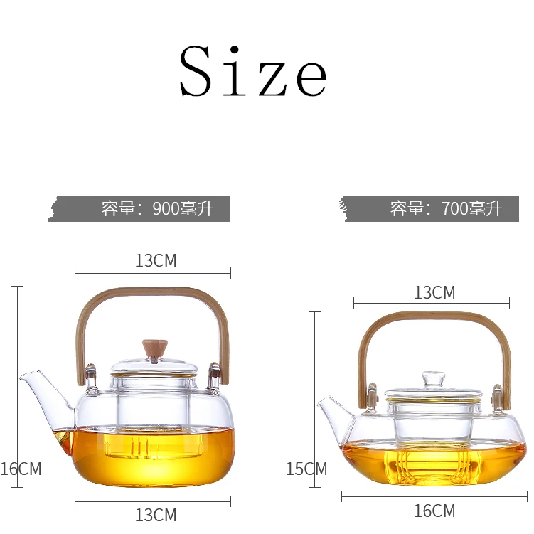 Eco-friendly Feature Teapot Handmade Heat Resistance Borosilicate Coffee & Tea Sets High Borosilicate Glass,glass Custom Logo