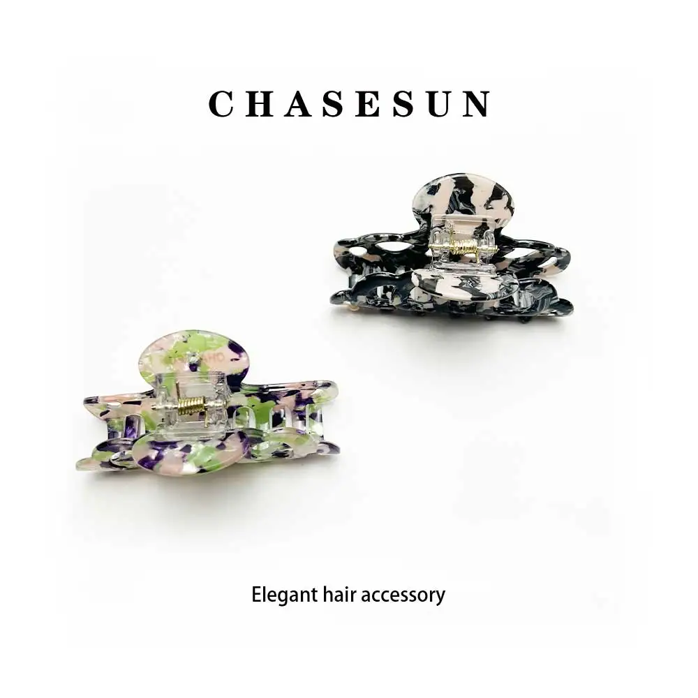 Hollow Out Hair Claw Clip Korean Multicolor Acetate Large Claw Hair Clip